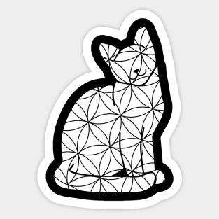 Funny Cat Cat Geometry T-shirt Sticker